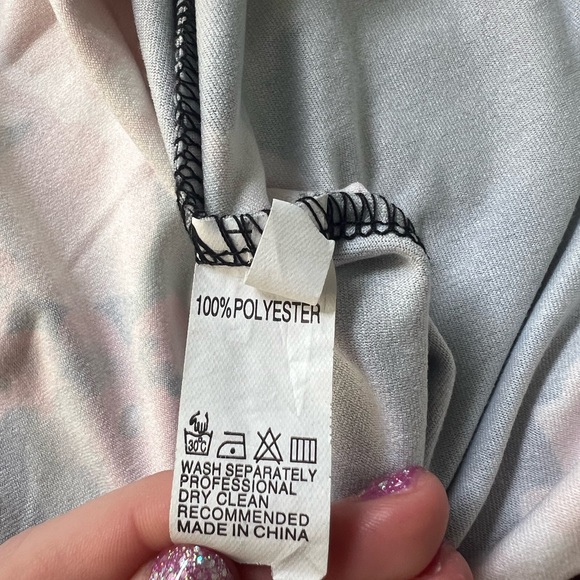 Vintage Off-the-Shoulder Sleeve Dress Black/Rose Floral Women’s Size Small - Picture 11 of 14